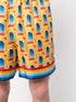 graphic-print silk shorts