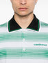 logo-embroidered striped polo shirt