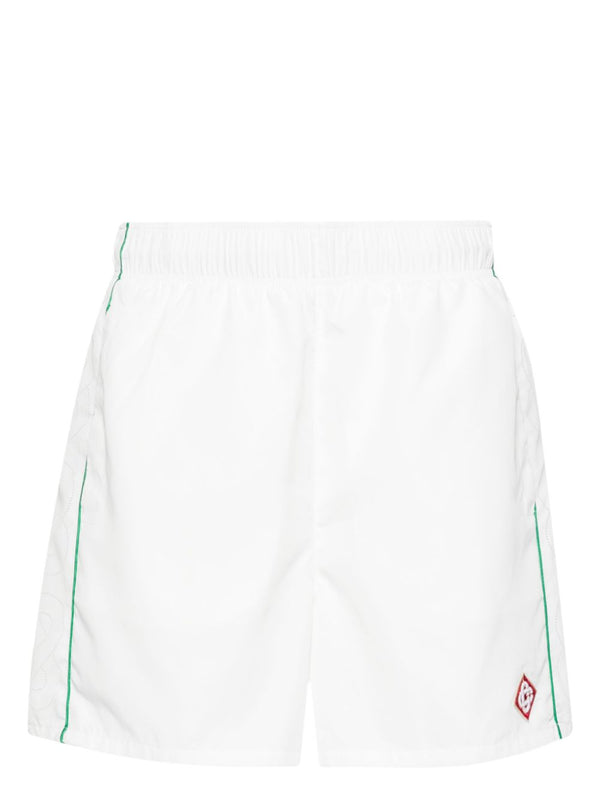 appliqué-logo swim trunks