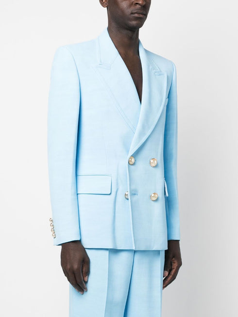 tailored double-breasted blazer