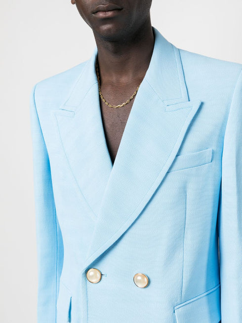 tailored double-breasted blazer