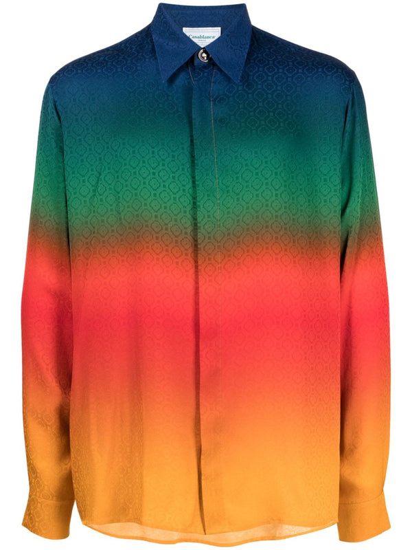 Peace Gradient silk shirt