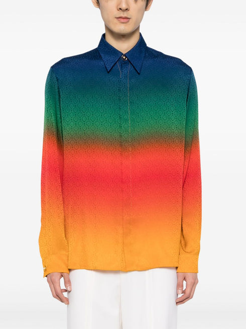 Peace Gradient silk shirt