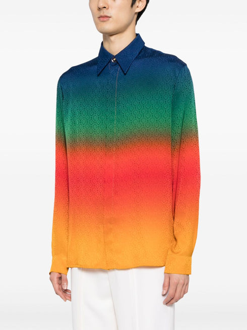 Peace Gradient silk shirt