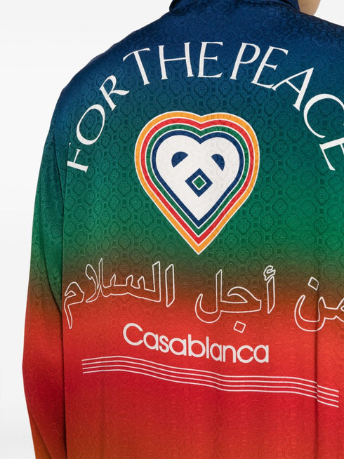 Peace Gradient silk shirt