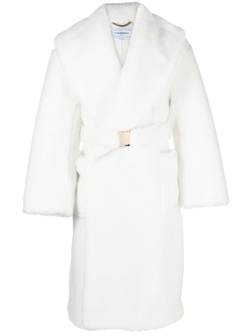 faux-shearling robe