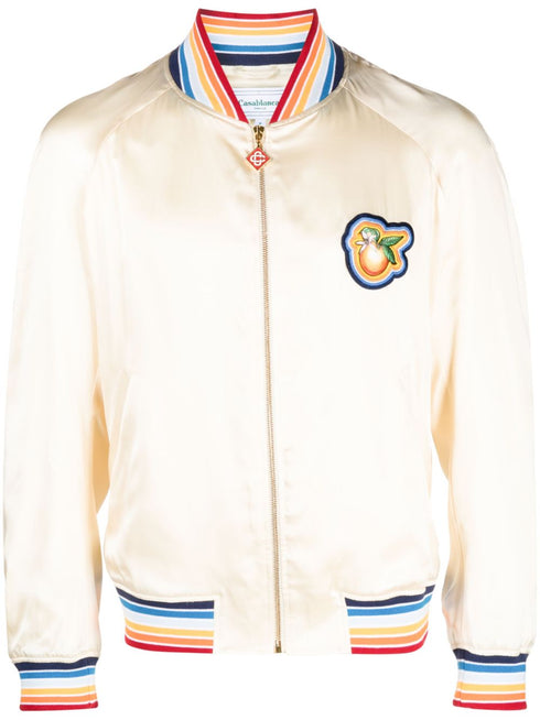 logo-patch bomber jacket