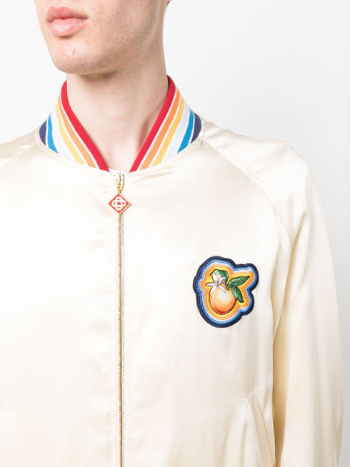 logo-patch bomber jacket