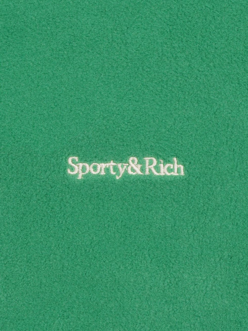 Sporty & Rich Logo-embroidered Fleece Hoodie
