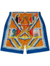 Escalier Infini printed silk shorts