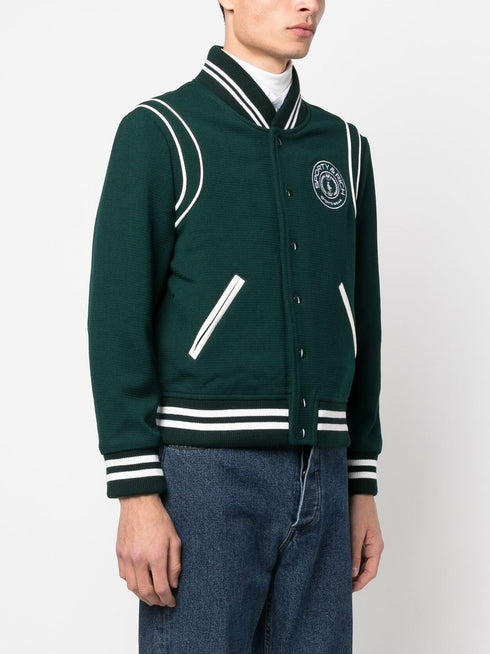 logo embroidered varsity jacket