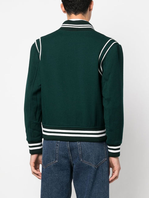 logo embroidered varsity jacket