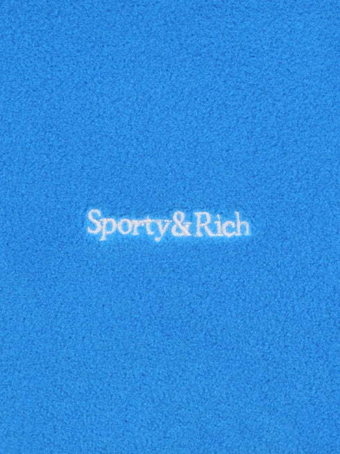 Sporty & Rich Embroidered-logo Fleece Hoodie