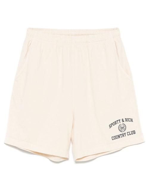 Varsity Crest-print track shorts