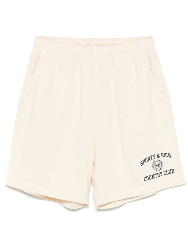Varsity Crest-print track shorts