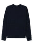 embroidered-logo cable knit jumper