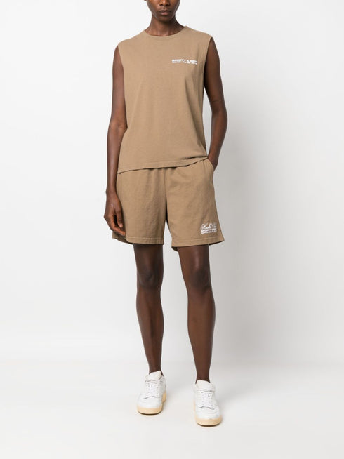 logo-print cotton tank top