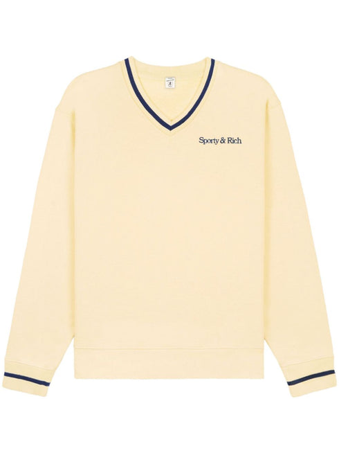 New Serif V-neck jumper