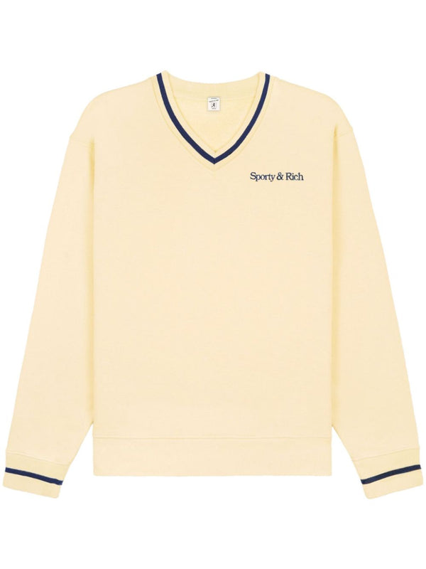 New Serif V-neck jumper