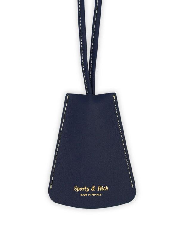 logo-print contrast-stitching keyring