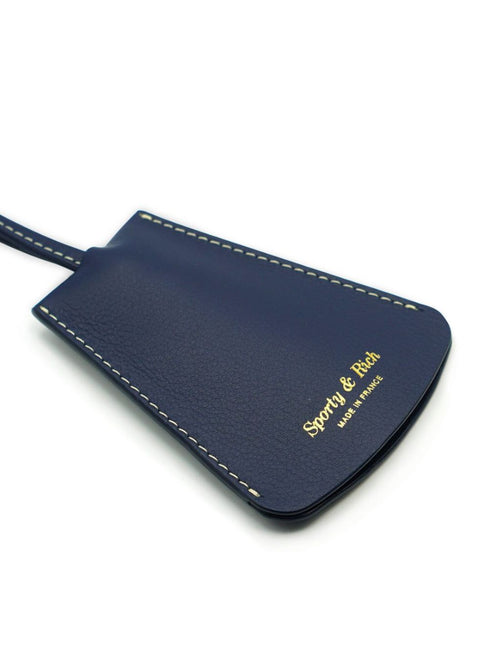 logo-print contrast-stitching keyring