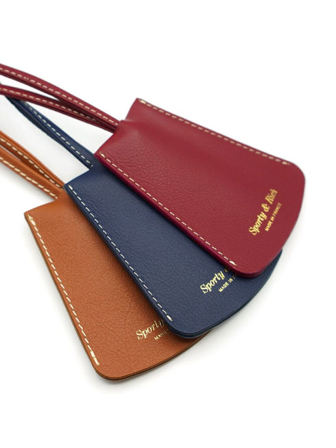 logo-print contrast-stitching keyring