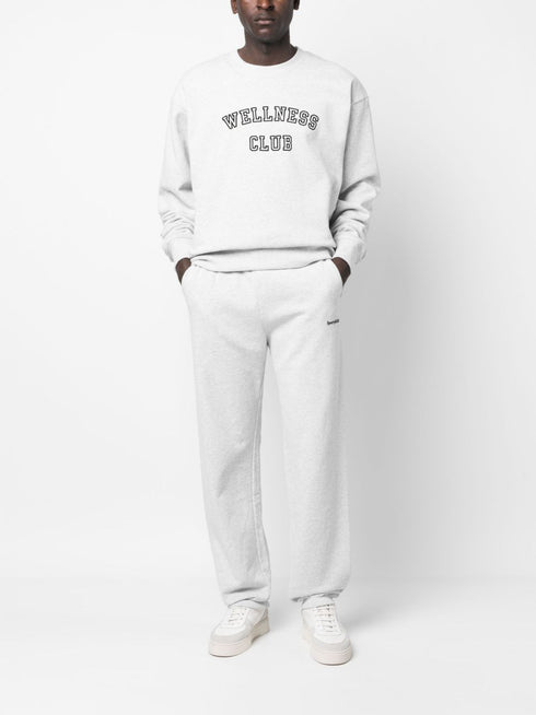 embroidered-logo elasticated-waist trousers