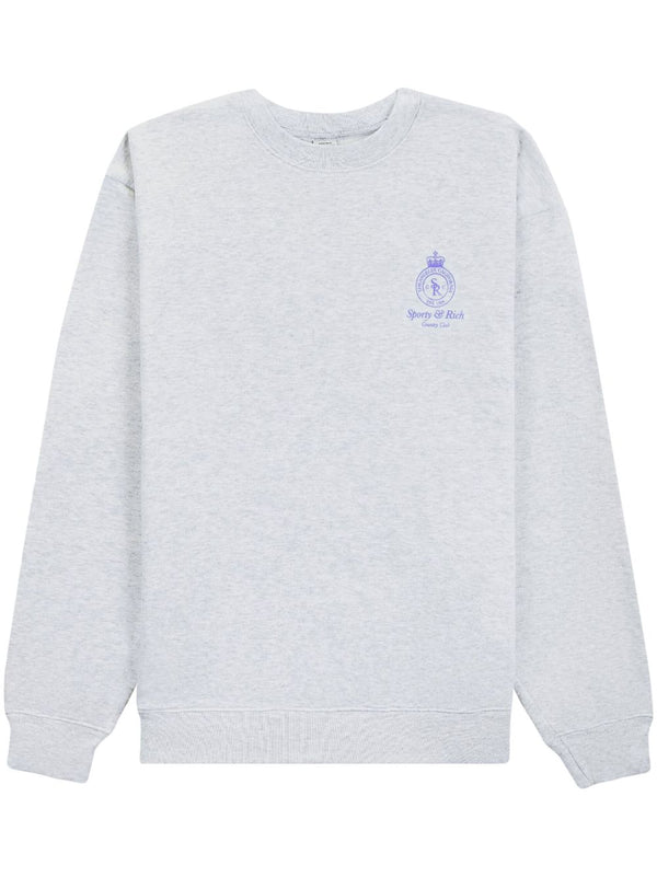 Crown motif-print sweatshirt