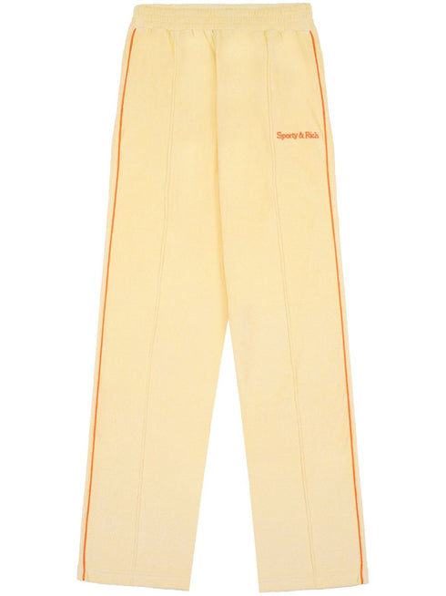 logo-embroidered terrycloth track pants