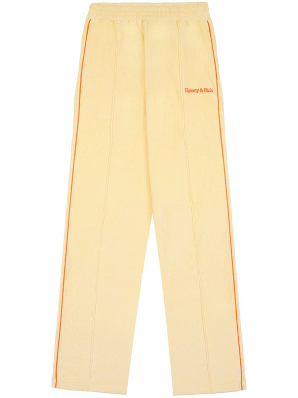 logo-embroidered terrycloth track pants