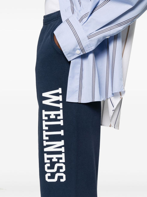 logo-print tapered trousers