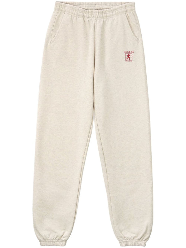 logo-print knitted track pants