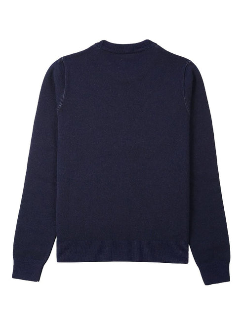 text-print wool jumper