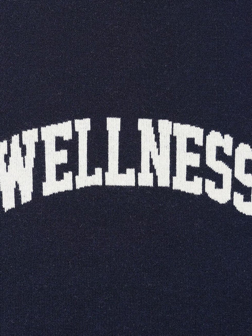 text-print wool jumper