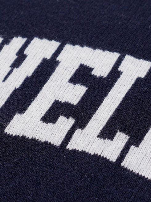 text-print wool jumper