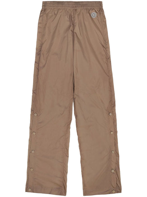 logo-patch straight-leg trousers