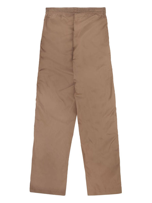 logo-patch straight-leg trousers