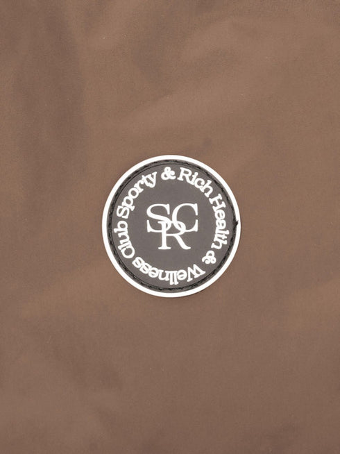 logo-patch straight-leg trousers