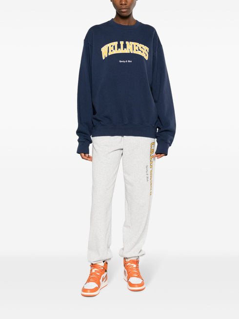 text-print cotton sweatshirt