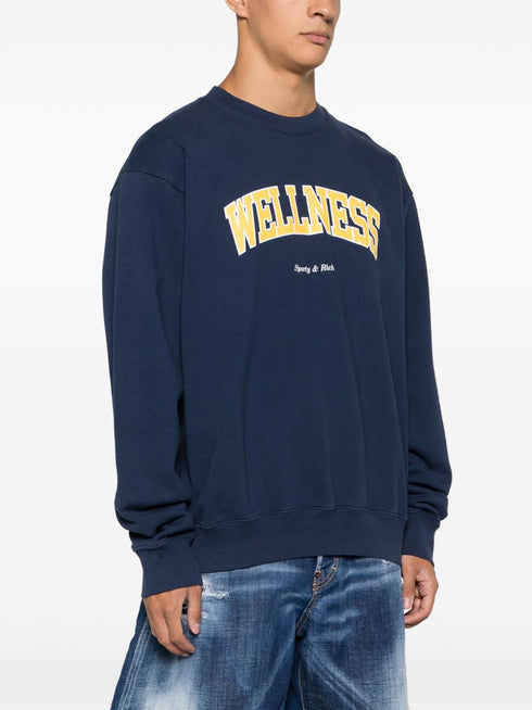 text-print cotton sweatshirt