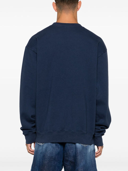 text-print cotton sweatshirt