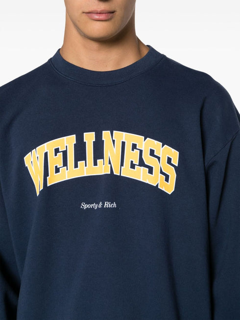 text-print cotton sweatshirt