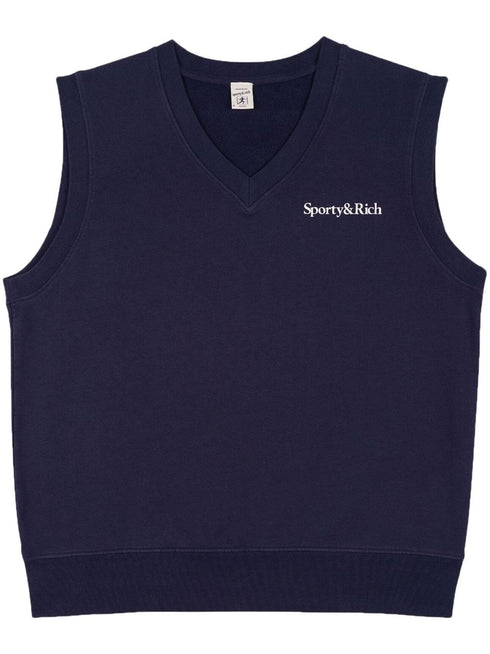 logo-print sleeveless sweatshirt