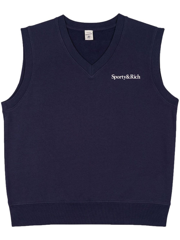logo-print sleeveless sweatshirt