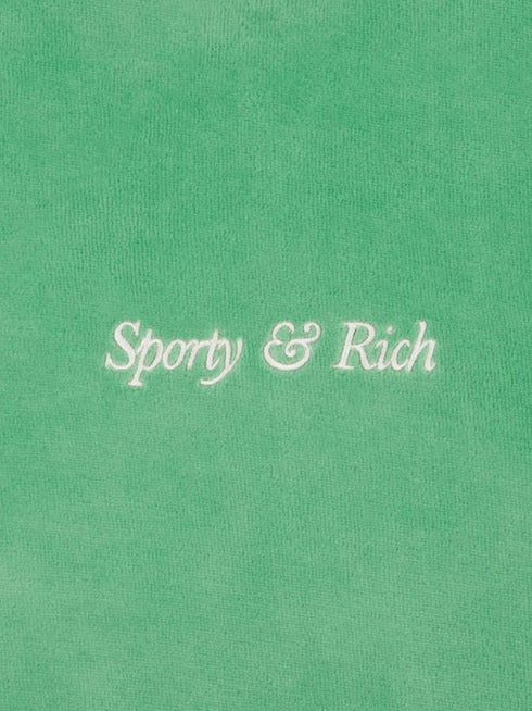 Italic Logo cotton hoodie