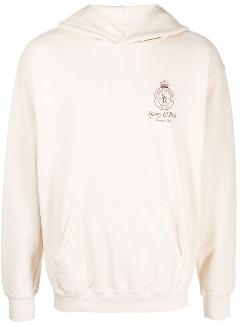 logo-print cotton hoodie