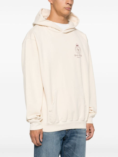logo-print cotton hoodie