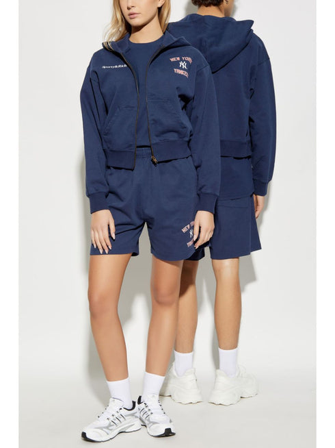 x 47 x New York Yankees logo-print track shorts