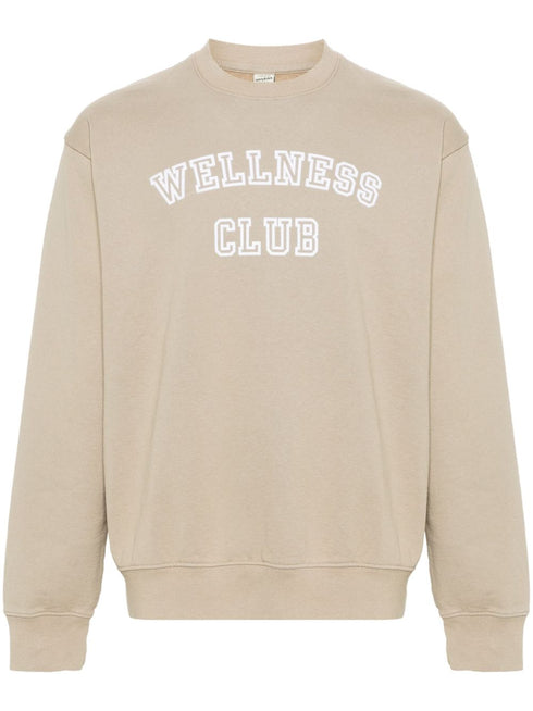 Wellness Club-flocked cotton sweatshirt