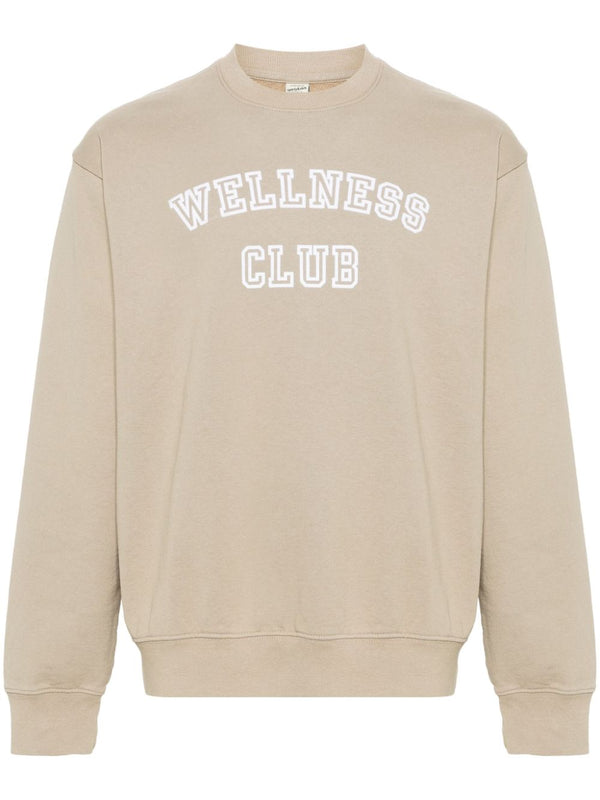 Wellness Club-flocked cotton sweatshirt